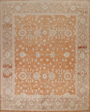 Vegetable Dye Oushak Oriental Wool Rug 8x9