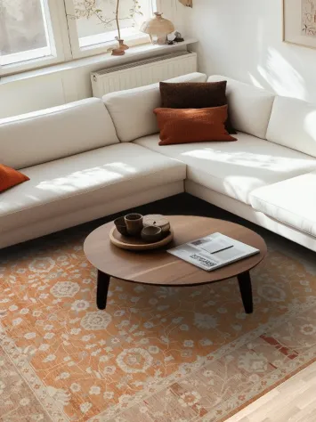 Vegetable Dye Oushak Oriental Wool Rug 8x9