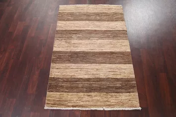 Handmade Gabbeh Kashkoli Oriental Wool Rug 3x4