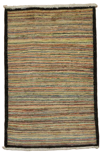 Multicolored Striped Handmade Area Rug for Living Room Style 3x4