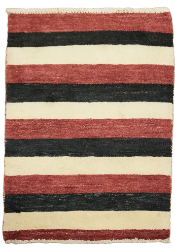 Hand-Knotted Gabbeh Kashkoli Oriental Wool Rug 2x3