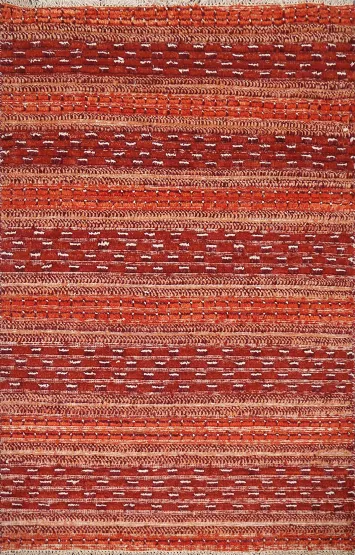 Striped Gabbeh Kashkoli Handmade Area Rug 3x4