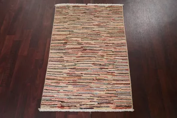 Hand-Knotted Wool Gabbeh Kashkoli Oriental Rug 2x4