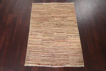 Striped Gabbeh Kashkoli Oriental Handmade Rug 3x4