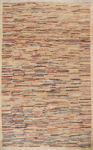 Contemporary Gabbeh Kashkoli Oriental Handmade Rug 3x4