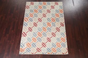 Hand-Knotted Moroccan Vegetable Dye Area Rug 6x8