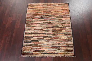 Wool Gabbeh Kashkoli Oriental Handmade Rug 3x3