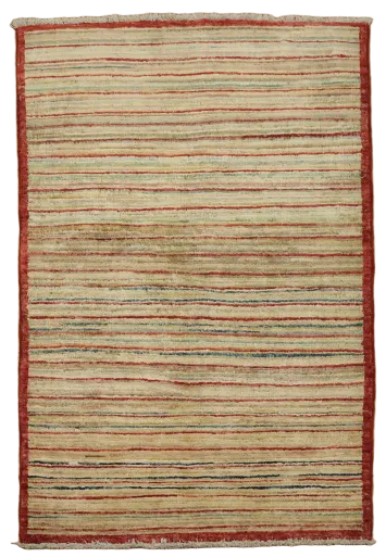 Multicolored Stripe Patterned Rug for Modern Elegance 3x4