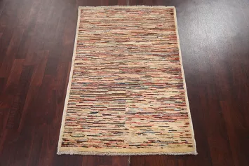 Handmade Gabbeh Kashkoli Oriental Wool Rug 3x4