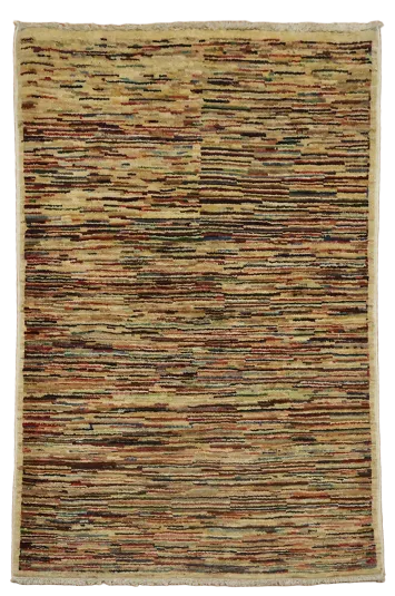 Multi-Color Striped Area Rug, Ideal for Contemporary Homes 3x4