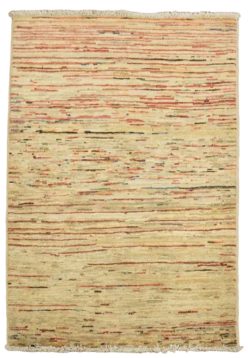 Wool Gabbeh Kashkoli Oriental Hand-Knotted Rug 3x4