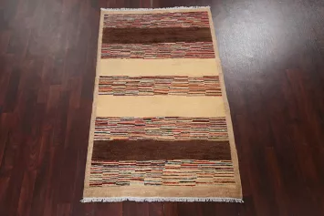 Handmade Gabbeh Kashkoli Oriental Wool Rug 3x6
