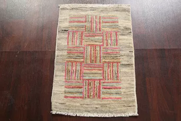 Handmade Wool Gabbeh Kashkoli Oriental Square Rug 2x2