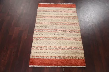 Handmade Wool Gabbeh Kashkoli Oriental Rug 3x4