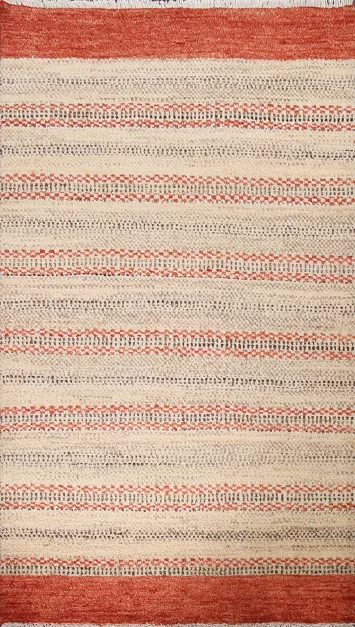 Handmade Wool Gabbeh Kashkoli Oriental Rug 3x4