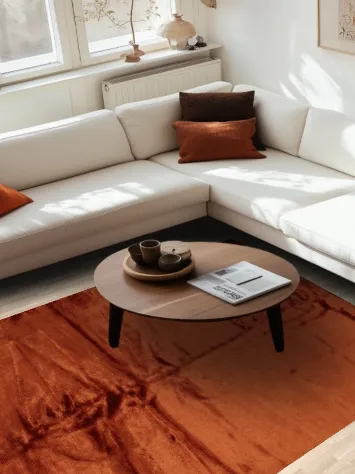 Vibrant Orange Shaggy Area Rug 6x10 to Make a Bold Statement in Any Room