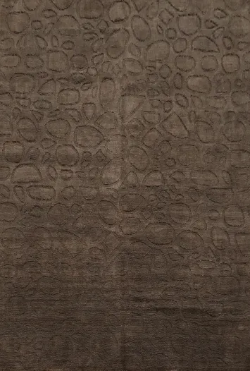 Luxurious Pebble Brown Gabbeh Area Rug 8x10 for Elegant Interiors