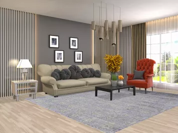 Handmade Wool IKats Oriental Area Rug 8x10