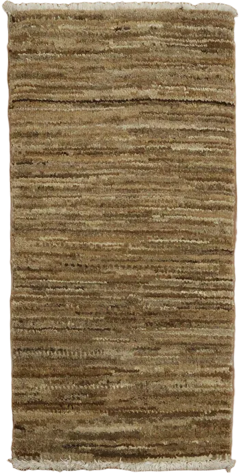 Handcrafted Brown Striped Rug for Urban Elegance 1x2