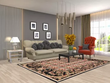 Vegetable Dye Nepalese Oriental Area Rug 6x9