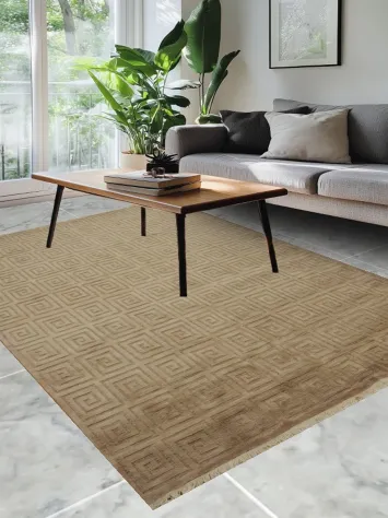 Contemporary Nepal Tibetan Oriental Wool Rug 6x9