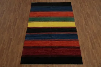 Vegetable Dye Handmade Gabbeh Kashkoli Oriental Rug 6x10