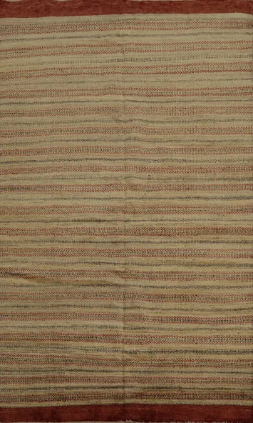 Handmade Gabbeh Kashkoli Oriental Wool Rug 7x10