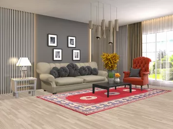 Vegetable Dye Red Khotan Oriental Area Rug 5x10