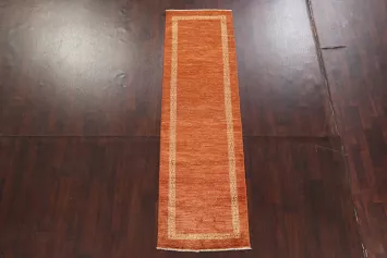 Handmade Gabbeh Kashkoli Oriental Runner Rug 3x9
