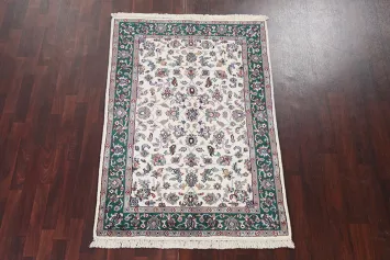 All-Over Floral Kashan Oriental Area Rug 4x6