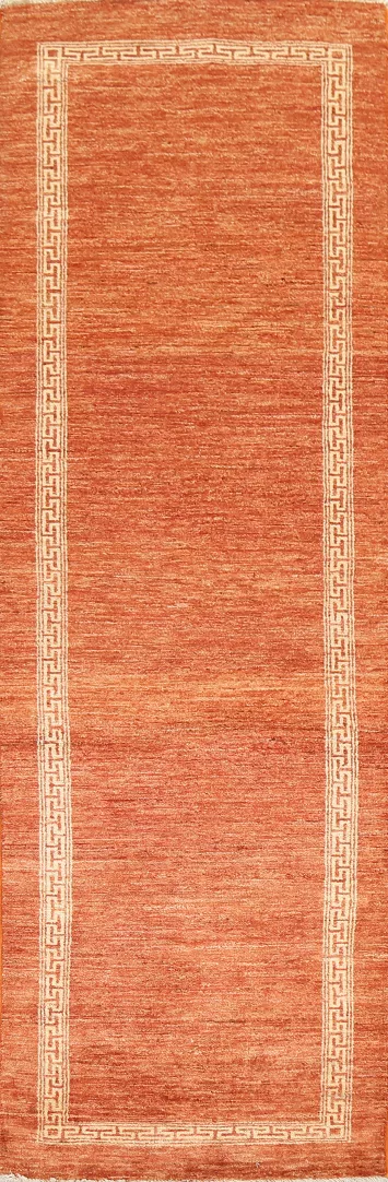 Handmade Wool Gabbeh Kashkoli Oriental Runner Rug 3x9