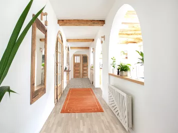 Orange Gabbeh Kashkoli Oriental Runner Rug 3x10