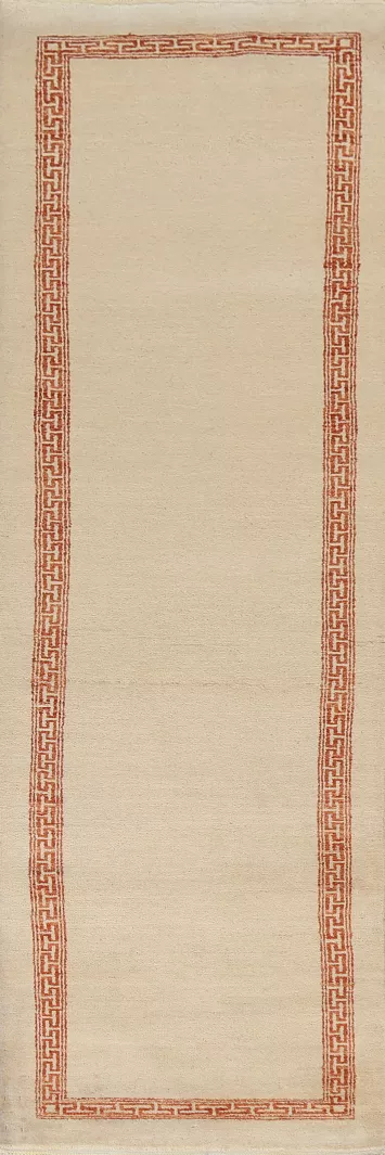 Neutral Gabbeh Kashkoli Oriental Runner Rug 2x10