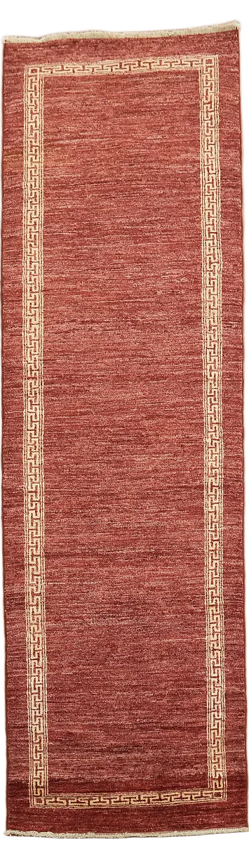 Red Wool Gabbeh Kashkoli Oriental Runner Rug 3x9