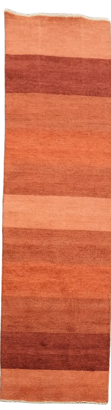 Modern Wool Gabbeh Kashkoli Oriental Runner Rug 3x10
