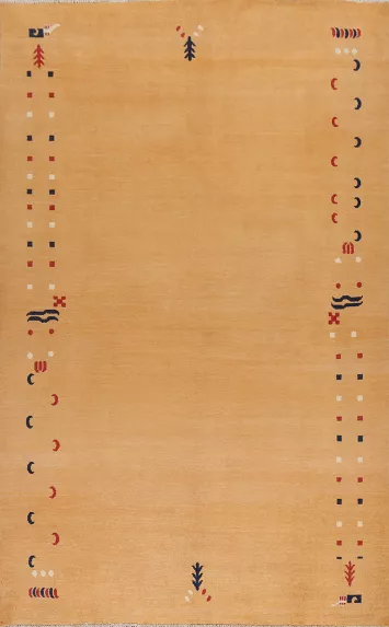 Handmade Wool Gabbeh Kashkoli Oriental Area Rug 7x10