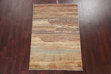 Handmade Wool Gabbeh Kashkoli Oriental Rug 4x6