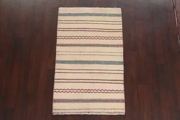 Striped Gabbeh Kashkoli Oriental Handmade Rug 3x5