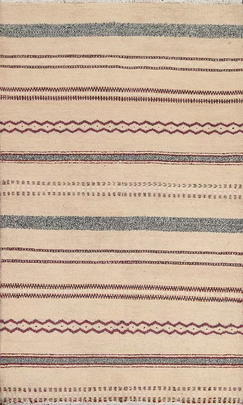 Striped Gabbeh Kashkoli Oriental Handmade Rug 3x5