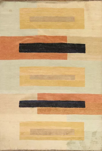 Hand-Knotted Gabbeh Kashkoli Oriental Area Rug 4x6