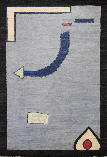 Handmade Gabbeh Kashkoli Oriental Area Rug 5x7