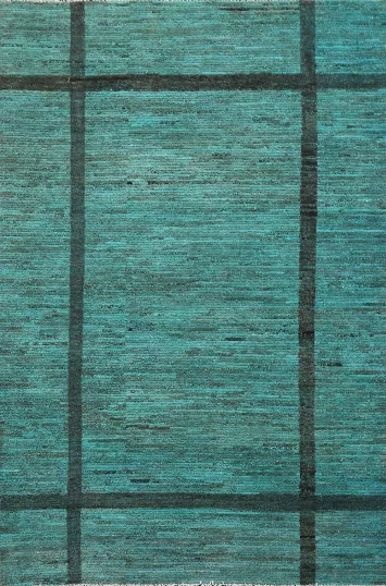 Green Wool Gabbeh Kashkoli Oriental Area Rug 5x7