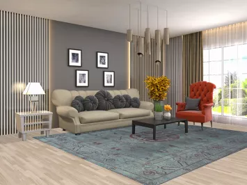 Hand-Knotted Wool Khotan Oriental Area Rug 8x10