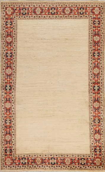 Hand-Knotted Gabbeh Kashkoli Oriental Area Rug 5x9