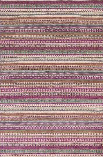 Striped Wool Gabbeh Kashkoli Oriental Area Rug 6x8