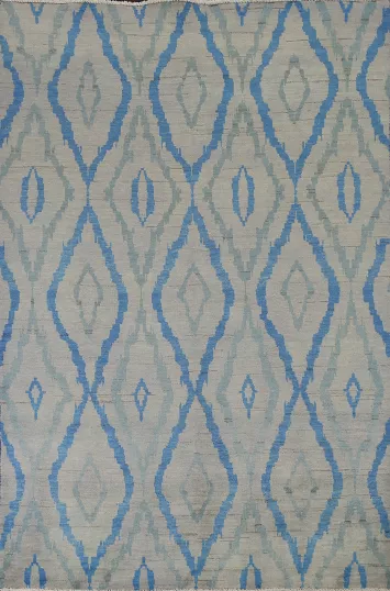 Hand-Knotted Moroccan Oriental Area Rug 6x8