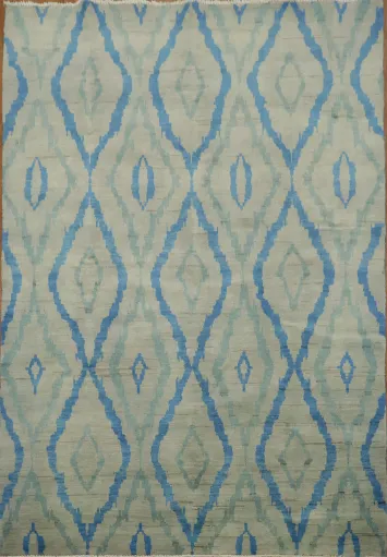 Hand-Knotted Moroccan Oriental Area Rug 6x8