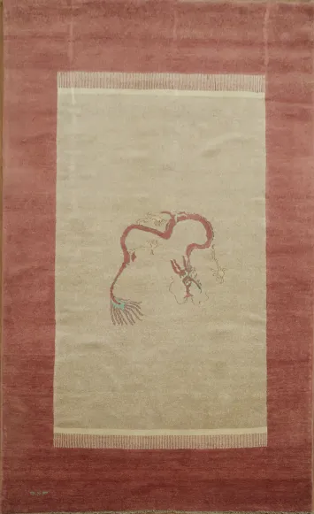 Animal Design Gabbeh Kashkoli Oriental Area Rug 5x8