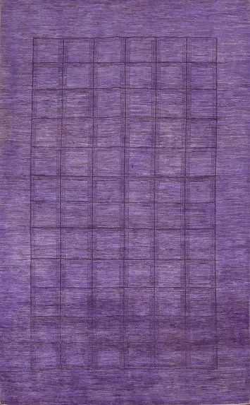 Purple Handmade Gabbeh Kashkoli Oriental Wool Rug 6x10