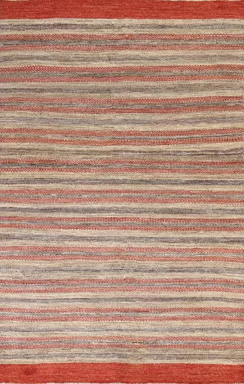 Handmade Gabbeh Kashkoli Oriental Wool Rug 6x8